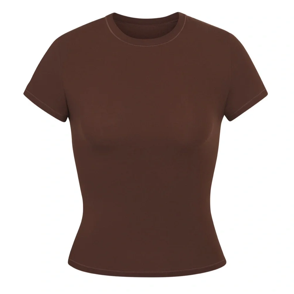 Skims FitsEverybody T-Shirt Cocoa - Picture 1 of 4